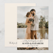 Invitation Ils vécurent heureux et eurent beaucoup de gratitu (Devant / Derrière)