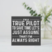 Invitation I'm a Pilot - To save time let's just assume that (Debout devant)