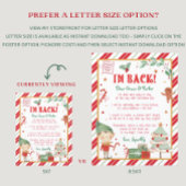 Invitation I'm Back Christmas Elf Letter Personnaliser & Impr