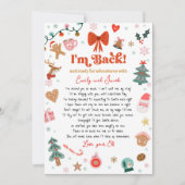Invitation I'm Back Elf Arrival Elf Return Christmas Letter  (Devant)