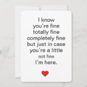 Invitation I'm here thinking of you card (Devant)