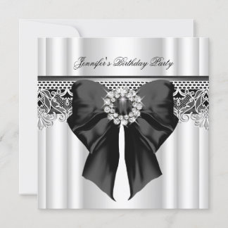 Invitation Image de fête d'anniversaire en dentelle de diaman