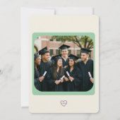 Invitation Image de graduation pastel (Dos)