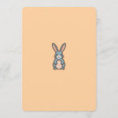 Invitation Image de lapin de Pâques gris (Dos)