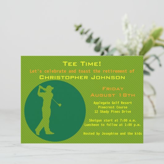 Invitation Image de l'invitation du golfer Retirement Party (Debout devant)