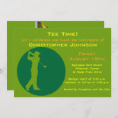 Invitation Image de l'invitation du golfer Retirement Party (Devant / Derrière)