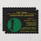 Invitation Image de l'invitation du golfer Retirement Party (Devant / Derrière)
