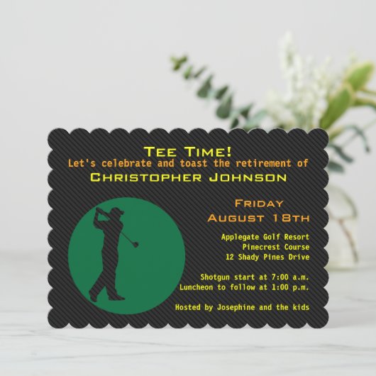 Invitation Image de l'invitation du golfer Retirement Party (Debout devant)