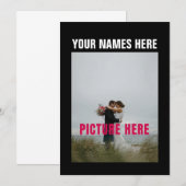 Invitation Image de photo personnalisée sur mesure (Devant / Derrière)