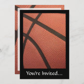 Invitation Image de sport de basket-ball (Devant / Derrière)