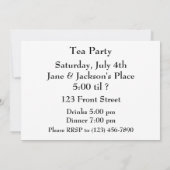 Invitation Image de tamia avec la tasse de thé de la Chine (Dos)