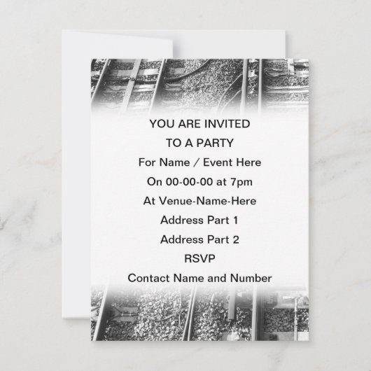 Invitation Image Des Chemins De Fer. (Devant)