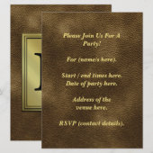 Invitation Image faite sur commande imprimée de monogramme. (Devant / Derrière)