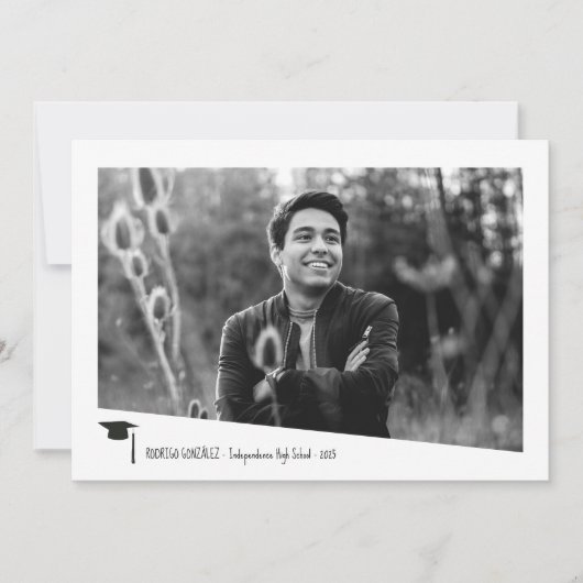 Invitation Image minimale graduée à la ligne (Devant)