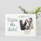 Invitation Image Perfect Forest Green Texte Enregistrer la da (Debout devant)