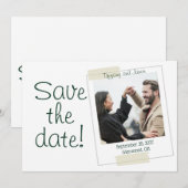 Invitation Image Perfect Forest Green Texte Enregistrer la da (Devant / Derrière)