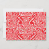 Invitation image rouge et blanche d'un motif sur un dos blanc (Devant)