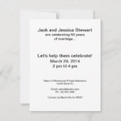 Invitation Image vintage d'anniversaire de mari et d'épouse (Dos)