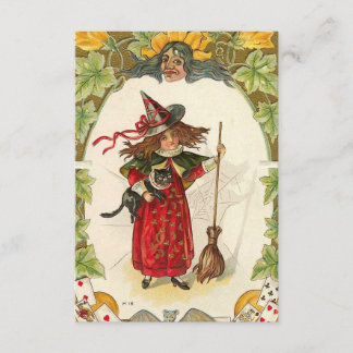 Invitation Image vintage de sorcière de Hallowen aux