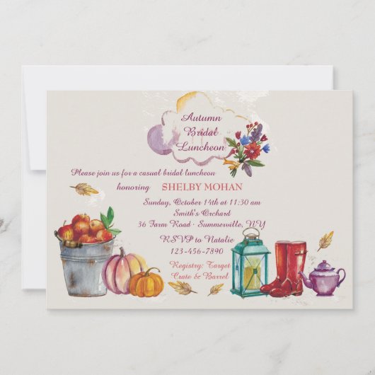 Invitation Images d'Automne (Devant)
