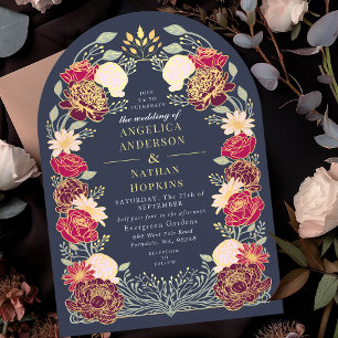 Invitation Imaginaire Bleu Enchanté Jardin Floral Arche de ma