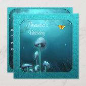 Invitation Imaginaire Bleu enchanté Jardin & Frame Event (Devant / Derrière)