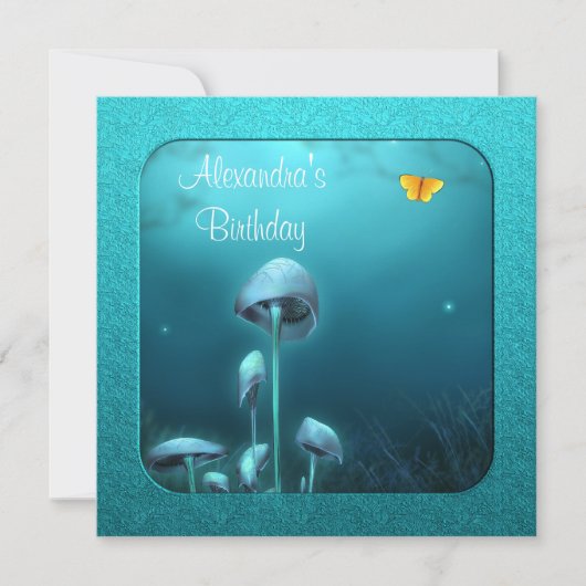 Invitation Imaginaire Bleu enchanté Jardin & Frame Event (Devant)