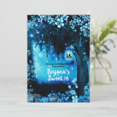 Invitation Imaginaire Bois Enchantée Forêt Bleue Douce 16 (Debout devant)