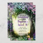 Invitation Imaginaire Bois Enchantée Forêt douce 16 (Devant / Derrière)