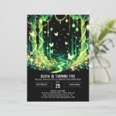 Invitation Imaginaire brillant Woodland Digital Anniversaire (Debout devant)