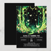 Invitation Imaginaire brillant Woodland Digital Anniversaire (Devant / Derrière)