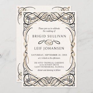 Invitation Imaginaire Celtic Mariage médiéval