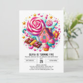 Invitation Imaginaire Chocolat Candyland Digital Anniversaire (Debout devant)