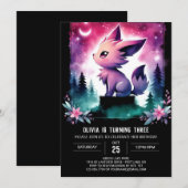 Invitation Imaginaire Custom Wolf Anniversaire (Devant / Derrière)