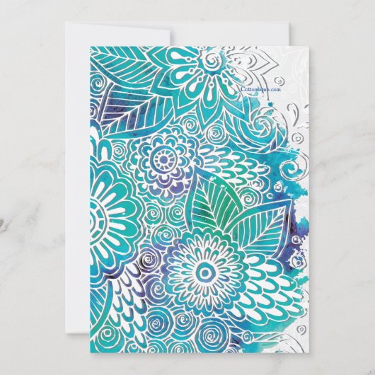 Invitation Imaginaire d'aquarelle (Dos)