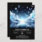 Invitation Imaginaire de l'espace Céleste numérique anniversa (Devant / Derrière)