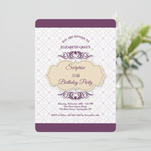 Invitation Imaginaire de prune (Debout devant)