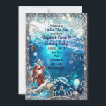 Invitation Imaginaire de sirène Tête rouge Enchantée Sea Swee<br><div class="desc">Imaginaire Sirène Tête rouge Enchantée Sea Sweet 16 Invitations de fête.</div>