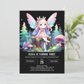 Invitation Imaginaire Design Fairy Anniversaire (Debout devant)