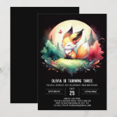 Invitation Imaginaire Digital Fox anniversaire (Devant / Derrière)