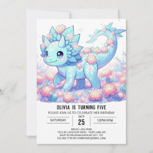Invitation Imaginaire Dino Dinosaur Anniversaire numérique