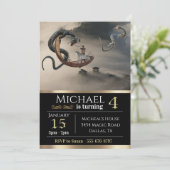 Invitation Imaginaire Dragon de Chine orientale Anniversaire  (Debout devant)