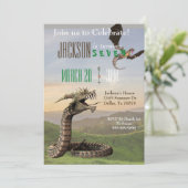 Invitation Imaginaire Dragon Serpent de serpent magique fête  (Debout devant)