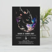 Invitation Imaginaire du dragon cosmique Anniversaire (Debout devant)