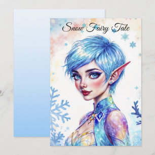 Invitation Imaginaire elfe de glace hiver magie snowflake art