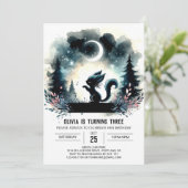 Invitation Imaginaire Enchanted Chat Anniversaire (Debout devant)