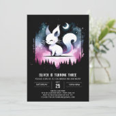 Invitation Imaginaire Enchanted Chat Anniversaire (Debout devant)