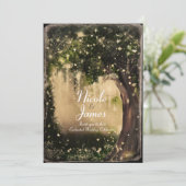 Invitation Imaginaire Enchanted Love Forest Vintage Mariage (Debout devant)