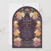 Invitation Imaginaire Enchantée Jardin Floral Mariage Arc (Devant)