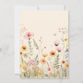 Invitation Imaginaire fée fleur sauvage fille's rose Invitati (Dos)